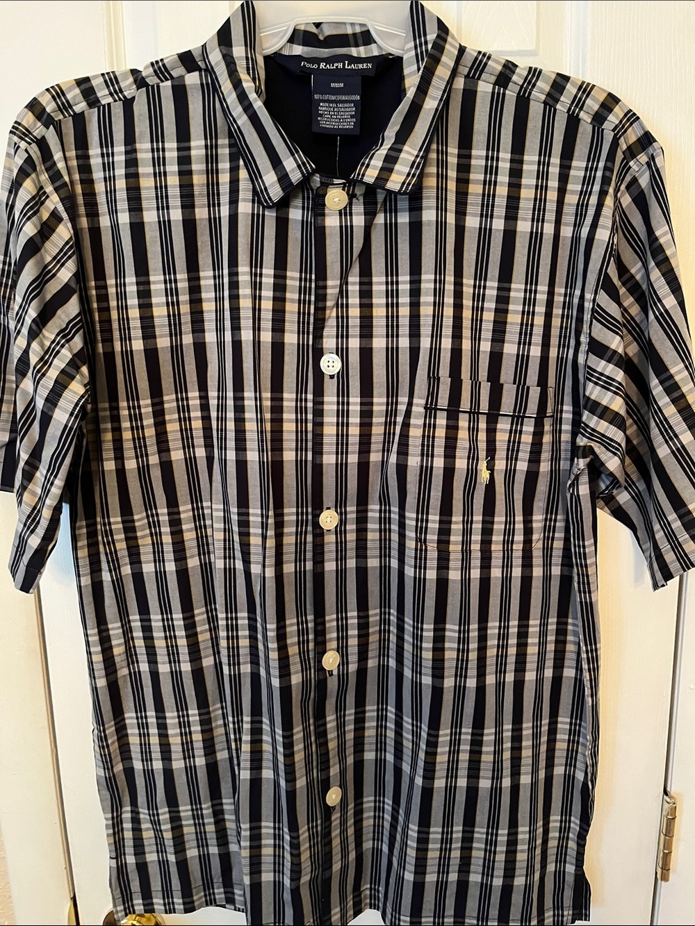 Shirt mens new size M  cotton Polo by Ralph Lauren button down short sleeve